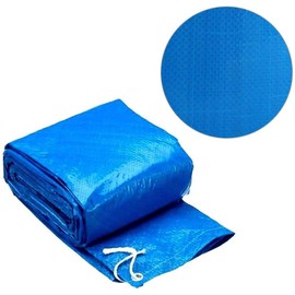 Jorisa 183 cm in Diameter Round Swimming Pool Cover, Blue Tarpaulin, Dustproof, Rainproof Pool Cover, Durable Waterproof Pool Cover for Above Ground Round Swimming Pool, 6 Feet (183 cm)