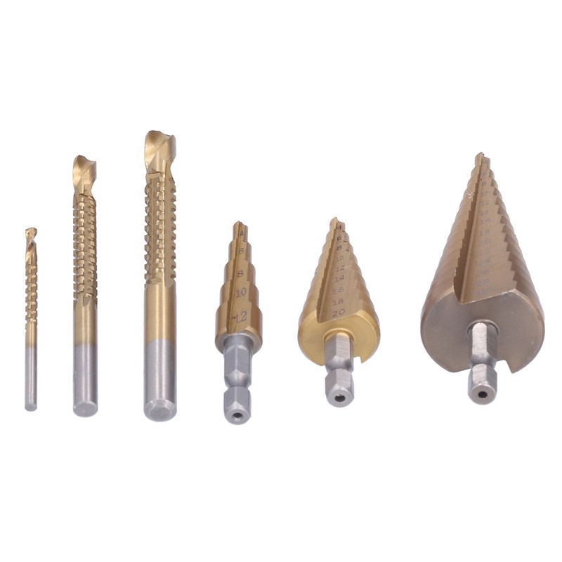Step Drill Bits Serrated Spiral Bits High Speed Steel Woodworking
