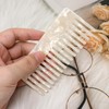 yueton 1 Pack Acetate Wide Tooth Comb Stylish White Comb