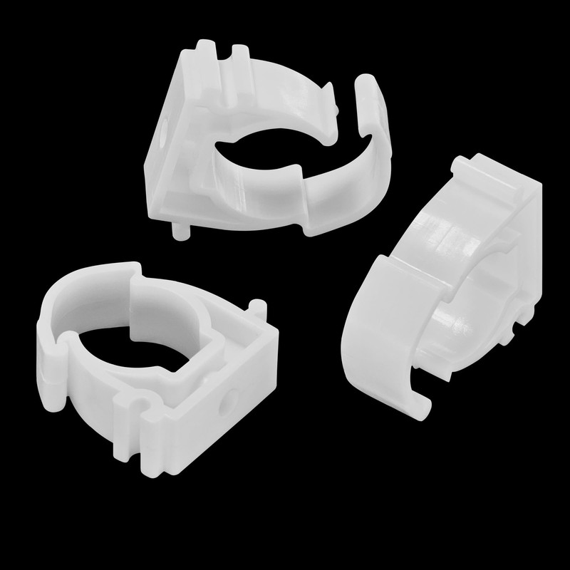 20 PCS White Plastic Water Pipe Clamps,Snap-On Single Tube Clips