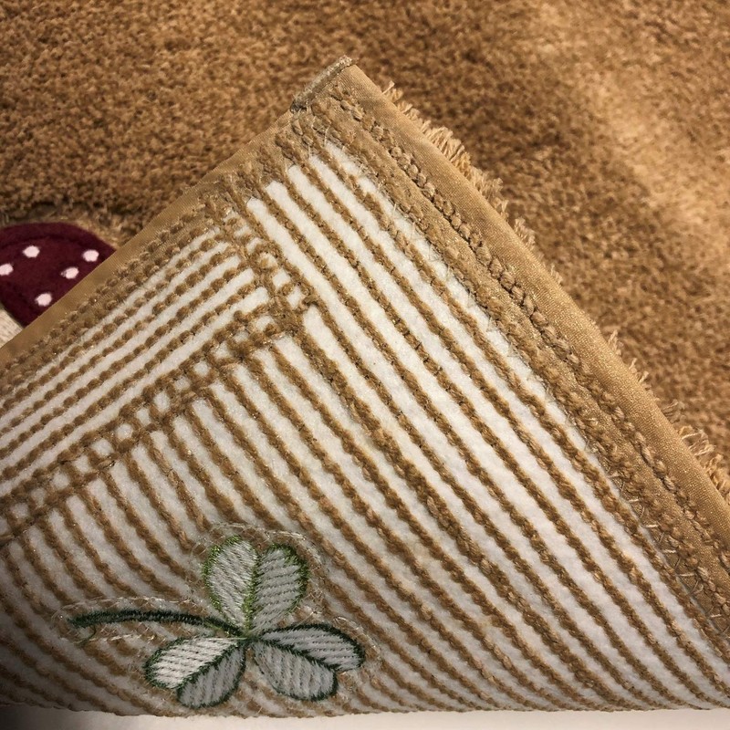 Senko 13656 Mushroom Toilet Mat, Approx. 21.7 x 23.6 inches