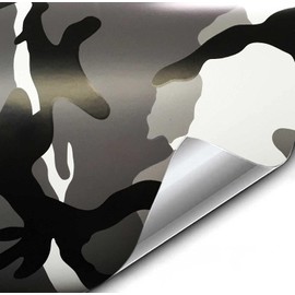 VViViD Vinyl Camouflage Pattern Wrap Air-Release Adhesive Film Sheets (6ft x 5ft, Snow Camo)