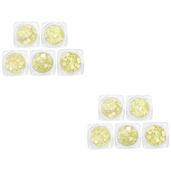 FOMIYES 2 Sets 5 Unique Star Moon Nail Stickers Luminous