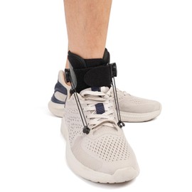 JOMECA AFO Foot Drop Brace Adjustable Tension with Dual-Dial Drop Foot Brace for Walking with Shoe Use with Shoes Featuring Eyelets (Large, 1 Pack)