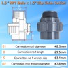 Boltigen 1-1/2 PVC Pool Pump Fitting Coupling, 1.5" NPT Male