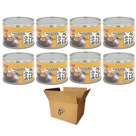 Nissui Canned Mackerel 4 Flavor Variety Pack - Soy Sauce, Soybean Paste, Brine, Oil - 6.52 Oz (185g) Each (8-Pack (Soybean Paste))