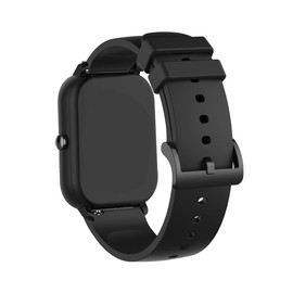 Compatible with Cubitt Aura Smartwatch/Cubitt Aura Pro Strap, 22mm Soft Silicone Glossy Replacement Wristband Sport Band Bracelet for Men/Women for Aura/Aura pro (Black)