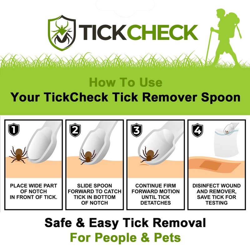 TickCheck Tick Remover Spoon - 3 Pack of Lightweight Tick