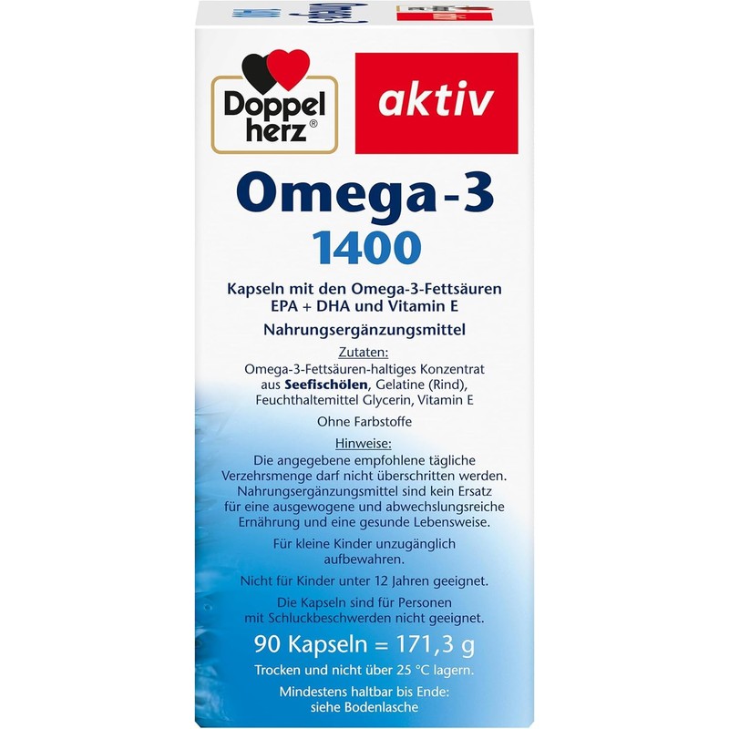 Doppelherz Omega-3 1400 mg - High Dose Omega-3 Concentrate Plus