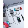 USB C Charger Block 200W,[2025 Upgraded] GaN III 6 Port