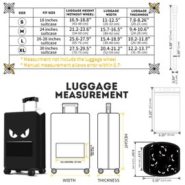 BVYA Luggage Suitcase Covers for Luggage, Elastic Luggage Cover Protector Scratch Resistant Travel Essentials Suitcase Cover Fits 18 inch Luggage with Luggage Handle Cover and Luggage Tag