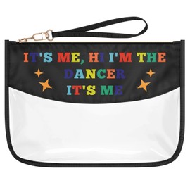 Dancer Gift for Girls Women Dance Lover Gift for Daughter Sister Friends Makeup Bag Dancer Teacher Appreciation Gifts Clear Cosmetic Bag Graduation Birthday Dance Recital Gifts Zipper Toiletry Pouch