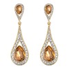 EVER FAITH Women's Earrings Austrian Crystal Elegant Dual Drop Stud