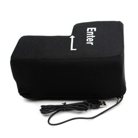 Big Enter Key Pillow Button USB Enter Key Replacement Stress Reliever Creative Gift For Office Laptop Computer Enter Pillow Button Anti-Stress Computer Huge Enter Key Big USB Keyboard Vent Button USB