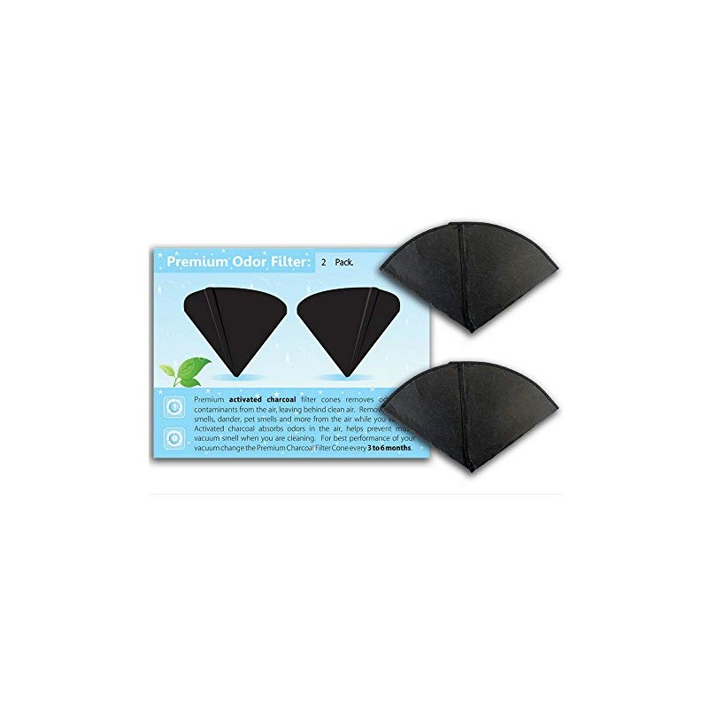 GoodVac Replacement Activated Charcoal Filter Cones Odor Removing Filters Compatible