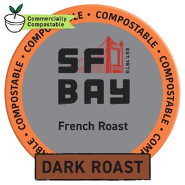 San Francisco Bay Compostable Coffee Pods - French Roast (100 Ct) K Cup Compatible including Keurig 2.0, Dark Roast