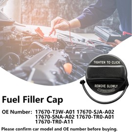Fuel Cap Filler Cap Fuel Filler Cap for Honda Accord Civic CR-V HR-V Odyssey Pilot Insight Replace 17670-T3W-A01 17670-SJA-A02 17670-SNA-A02 17670-TR0-A01 17670-TR0-A11