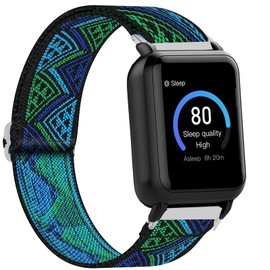 Compatible for 3Plus Vibe Plus Band, Lamshaw Stretch Elastics Nylon Adjustable Replacement Strap Accessories Compatible for 3Plus Vibe Plus/Vibe + Smartwatch (Blueprint)