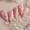 5D Embossed Butterfly Nail Stickers, 3 Sheets Self-Adhesive Nail Decals
