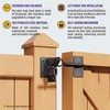 Hulave 304 Stainless Steel Fence Gate Latch, Self-Locking Gravity Gate