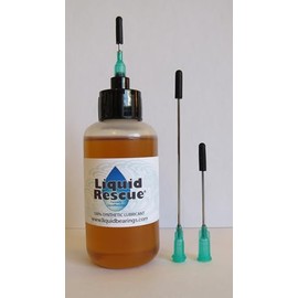 Liquid Rescue 100%-Synthetic Oil for All Fans, Never Becomes Gummy, gets sluggish Fans Turning Easily & Quietly Again! (2 Ounce w/3 Tips)