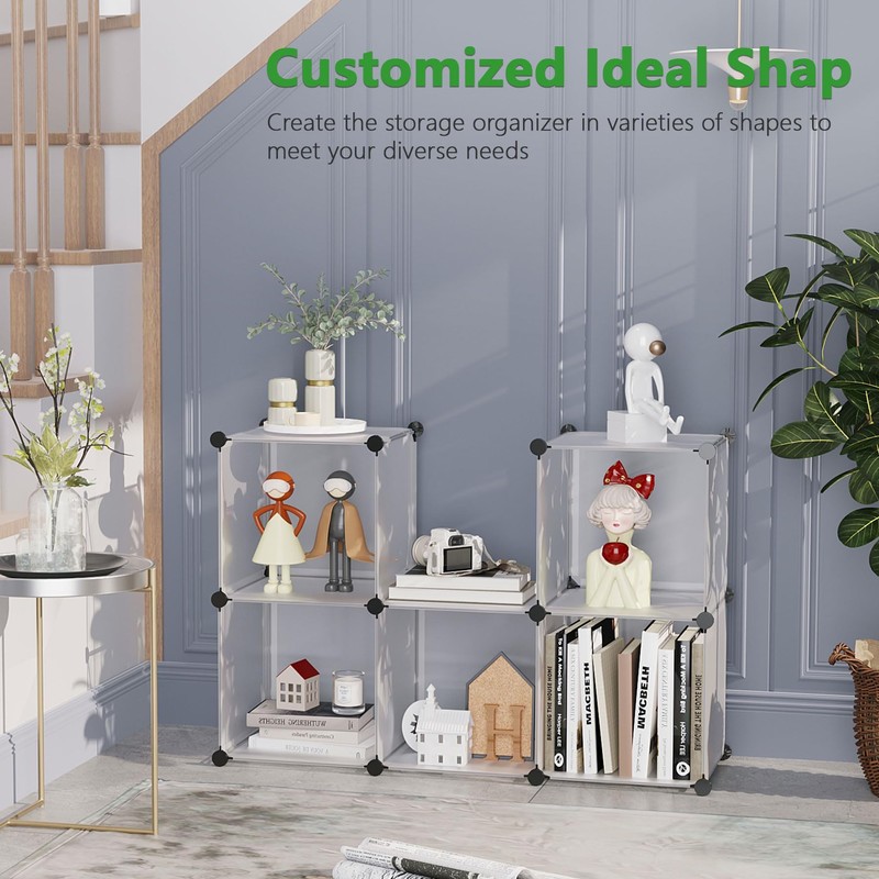 C&AHOME Cube Storage Organizer, 6-Cube Shelves Units, Closet Cabinet, DIY