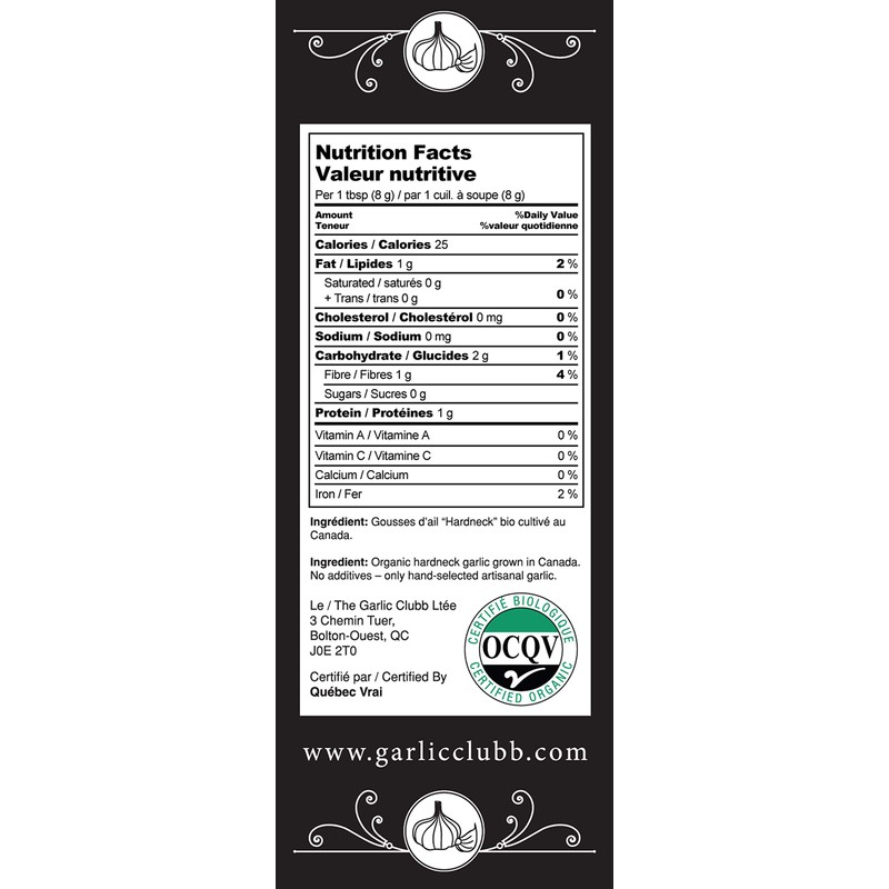 The Garlic Clubb Aged Black Garlic: Organic & Canadian Grown
