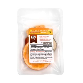 USTCM JoyFull Mixed Fruit Infusions Fruit Tea Single Pack All Natural Dried Fruits Mixed Flavors Make Perfect Tea! 15g (Passion Fruit, Tangerine, Snow Pear, Strawberry, Pack of 3)