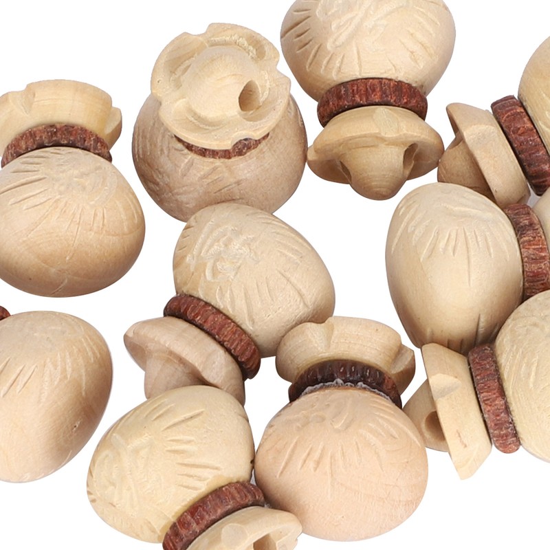 10Pcs Boxwood Carving Accessories Lucky Bag Boxwood Pendant DIY HandMade