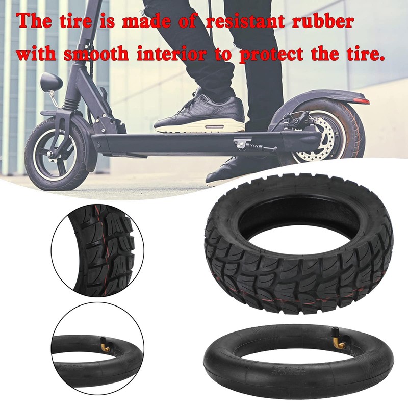 Topteng 10x3"/255x80 Off-Road Outer Tyre+innerTube For KUGOO M4 Ze-ro etc