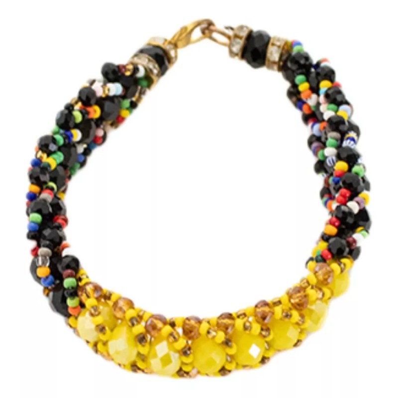 Ilde (pulsera) Tapete Mama Sholan(oshun/amarillo/multicolor)