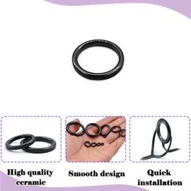 Natufish Fishing Rod Eyelet Repair Kit 28Pcs Fishing Ceramic Rings Replacement Set,14 Sizes Fishing Pole Rod Tip Eyes Repair Accessories