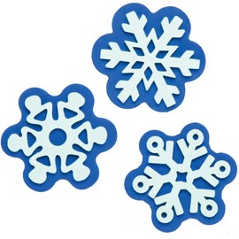 Baker Ross AX405 Snowflake Foam Stampers - Pack of 10, Stamp Set for Children, Ideal for Kids Arts and Crafts Projects, Snowflake