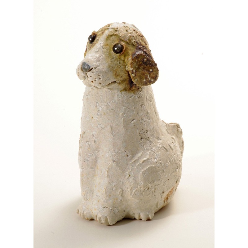 Shigaraki Ware 40-4077 Hechimon Kosei Kiln Sitting Dog Large