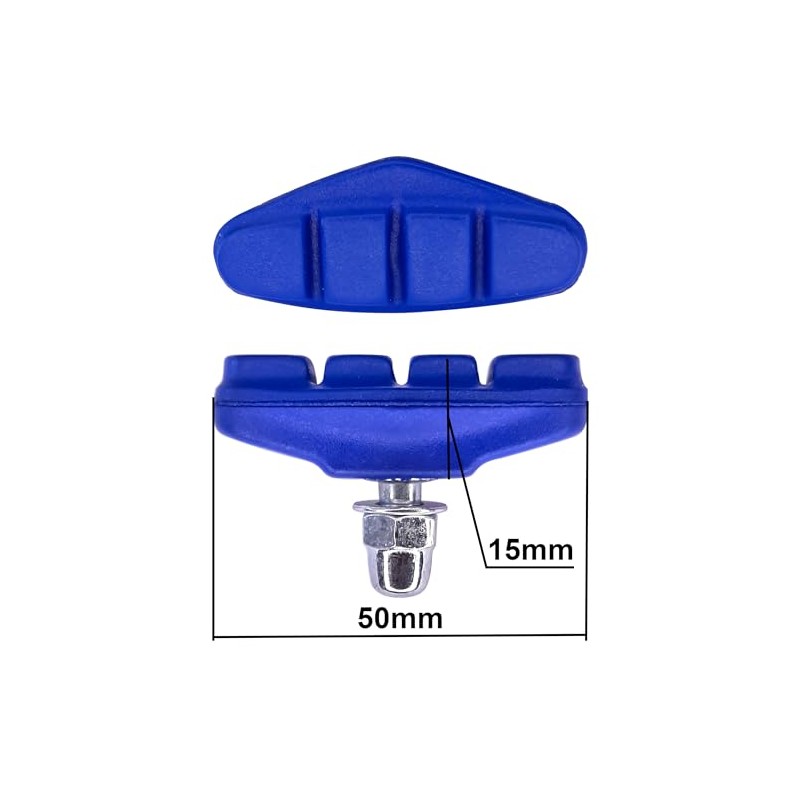 cyclingcolors 4 x Bicycle Brake Shoes 50 mm for Road