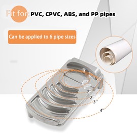 DEB4 Deburring Tool for PVC Pipe,Plumbing Tools,PVC Pipe Reamer with Sharp Blade，Professional Plastic Pipe Deburring Tool fit for Six Pipe Sizes from 1-1/4 to 4-Inch,PVC Chamfer Tool