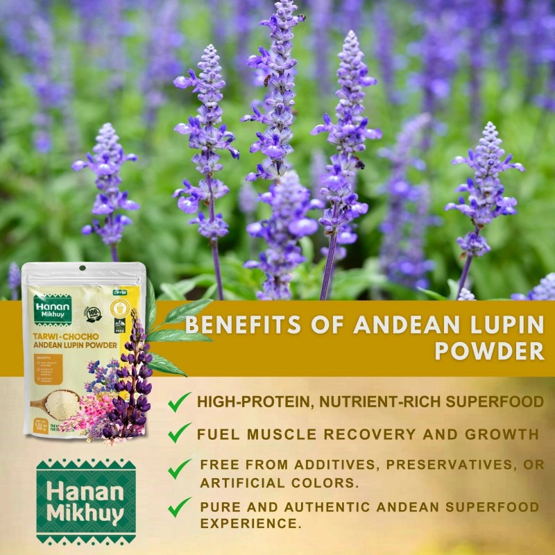Hanan Tarwi Chocho 100% Natural Andean Lupin Powder for High-Quality