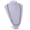 Avalaya Long Multicoloured Glass Bead, Sea Shell Nugget Necklace/ 100cm