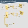 EHOMEWARE 1 Set Entry Door Handle and Single Cylinder Deadbolt