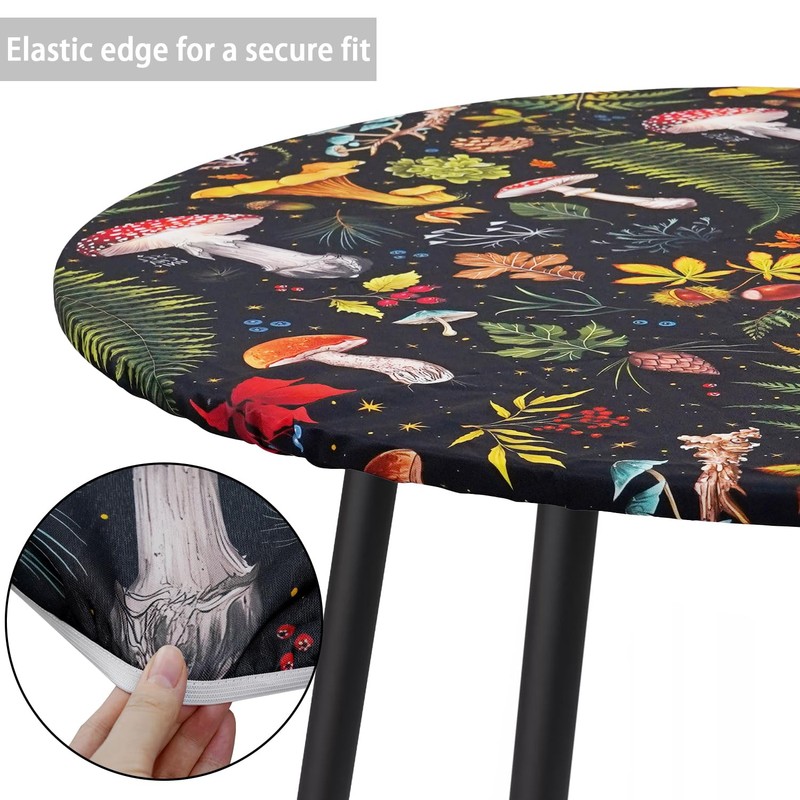 Bnejvif - Mantel redondo elástico ajustable e impermeable para mesas