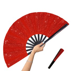 BFSYRR Folding Fan, Large Hand Held Fans Folding, Fan Handheld Folding, Decorative Accessory for Dancers for Boots On The Ground Dance Outdoor Party Decorations