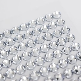 084 Rhinestone Sticker (Decal) Jewelry Type 0.2 inch (5 mm) [Silver]