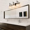 CVKASH 3-Light Bathroom Vanity Light Fixtures Over Mirror,Black Modern Vanity