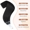 S-noilite Micro Link U Tip Hair Extensions Human Hair Jet