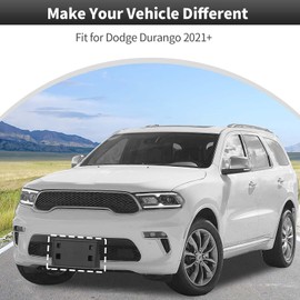 CheroCar for Durango License Plate Frame Tire License Plate Holder Bracket for Dodge Durango 2021+