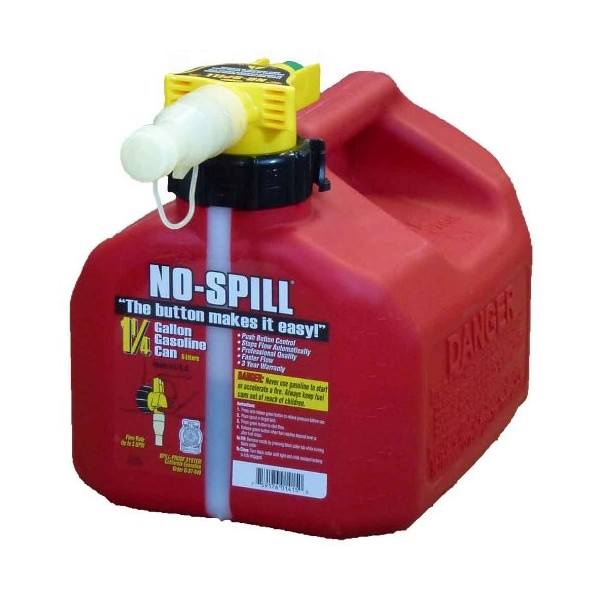 No-Spill 1415 Poly Gas Can CARB Compliant, 1-1/4 Gallon