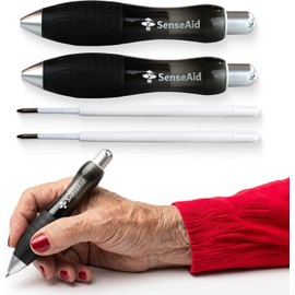 Fat Heavy Weighted Pens | Set of Two Super Big Pens Including TWO BONUS INK REFILLS | Large Wide Grip Pens Aids Writing For Those With Arthritis, Parkinson's, Carpal Tunnel & Essential Hand Tremors