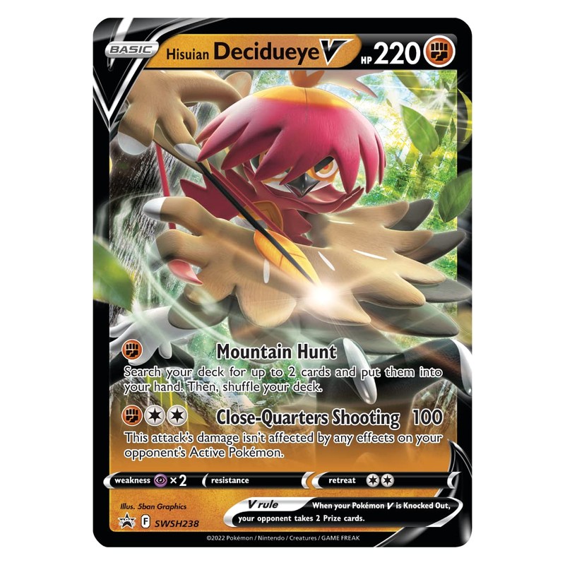 Pokémon TCG: Divergent Powers Tin – Hisuian Decidueye V (1