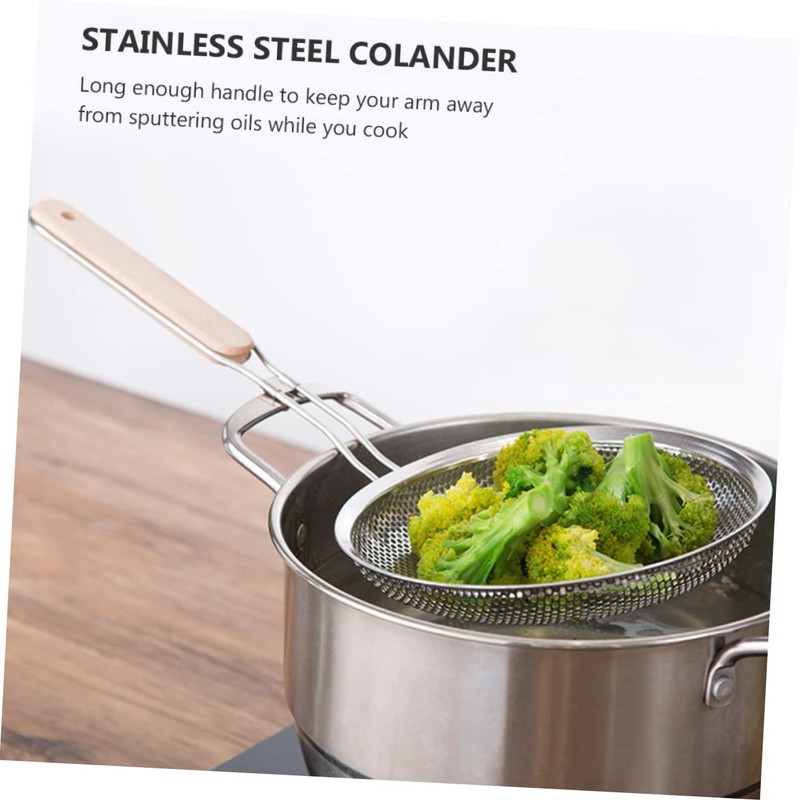 LABRIMP Stainless Steel Skimmer Spoon with Long Handle Strainer for