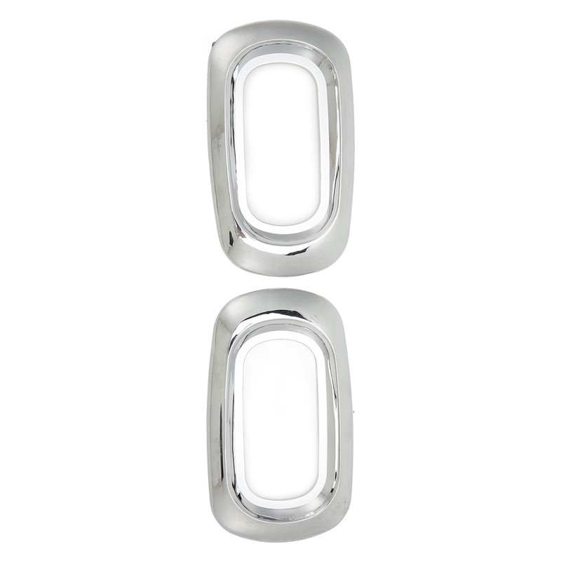 Pair Side LED Marker Light Covers Chrome Bezels Waterproof Heat